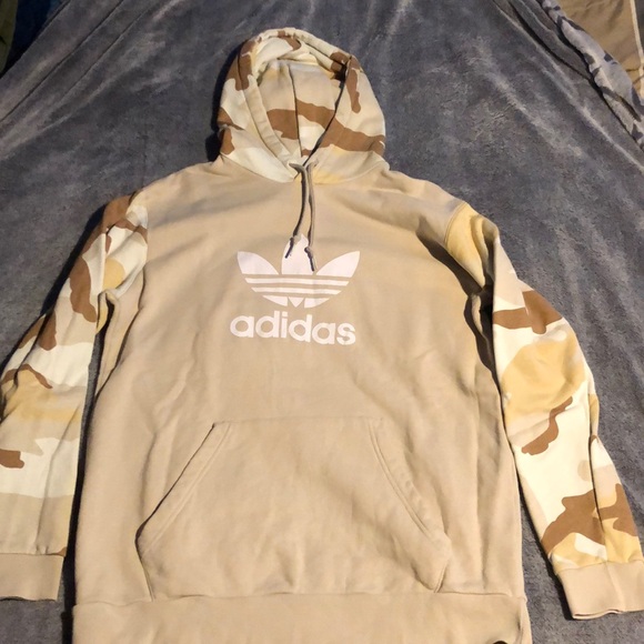 adidas hoodie tan